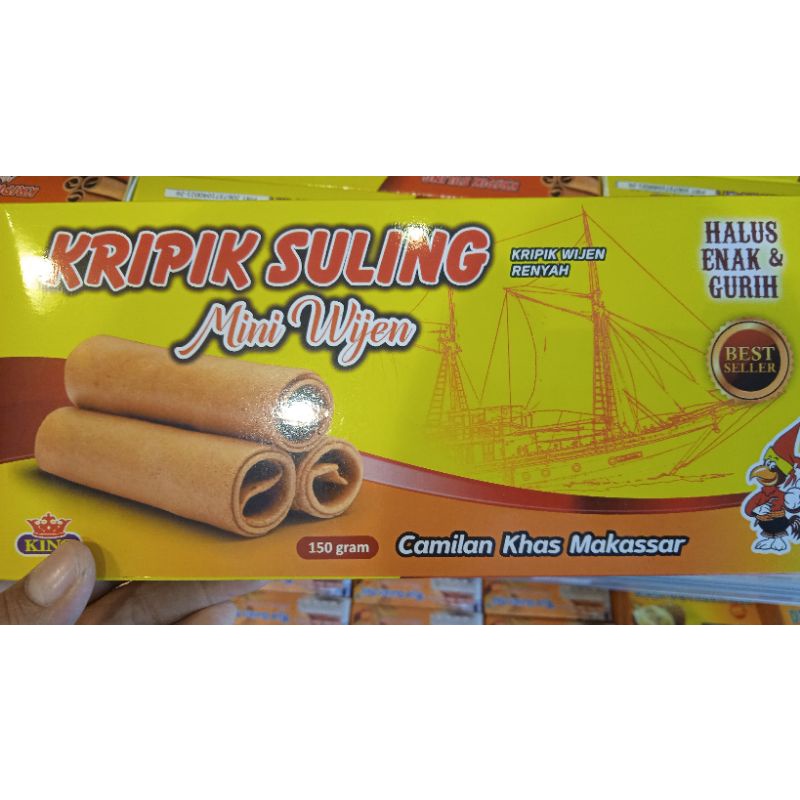 

Promo termurah kripik suling renyah mini wijen merk king gerhana khas Makassar