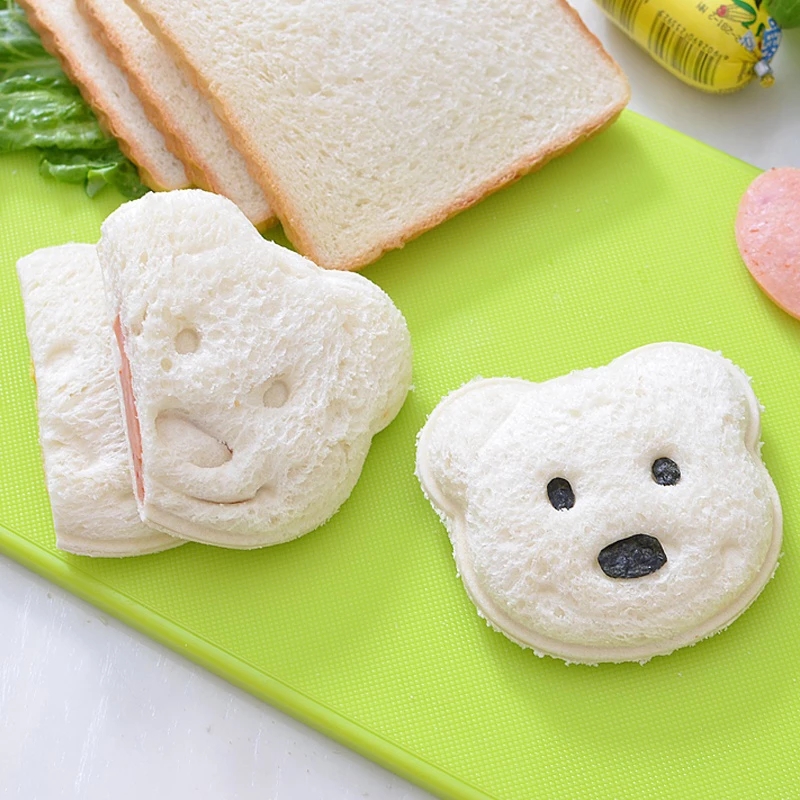 Cetakan Pemotong Roti Panggang Sandwich Bentuk Teddy Bear Untuk Aksesoris Dapur