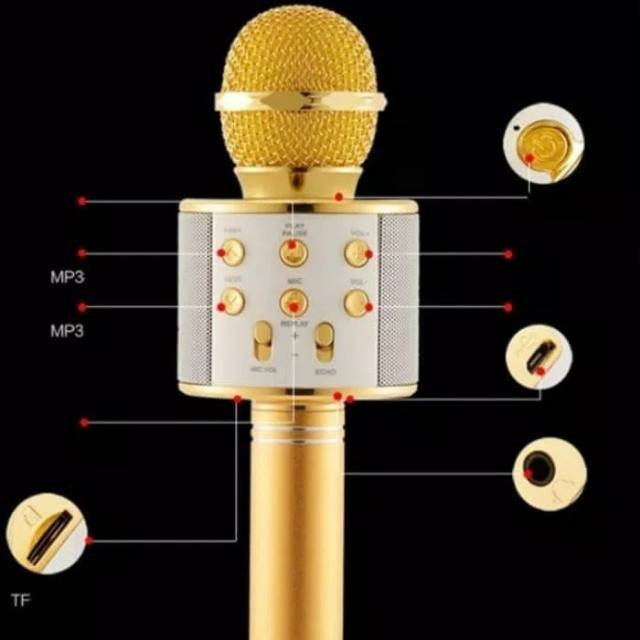 Microphone Wster WS-858 Wireless Bluetooth Portable