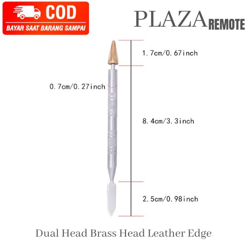 Dual Head Brass Head Leather Edge Oil Dye Pen Paint Roller Tool