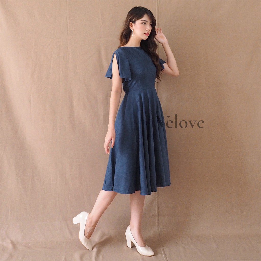 VELOVE - V144 Maryland Midi Dress - 5 Color &amp; 2 SIZE