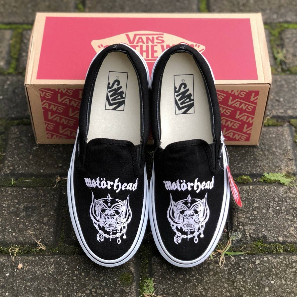 vans slip on motorhead