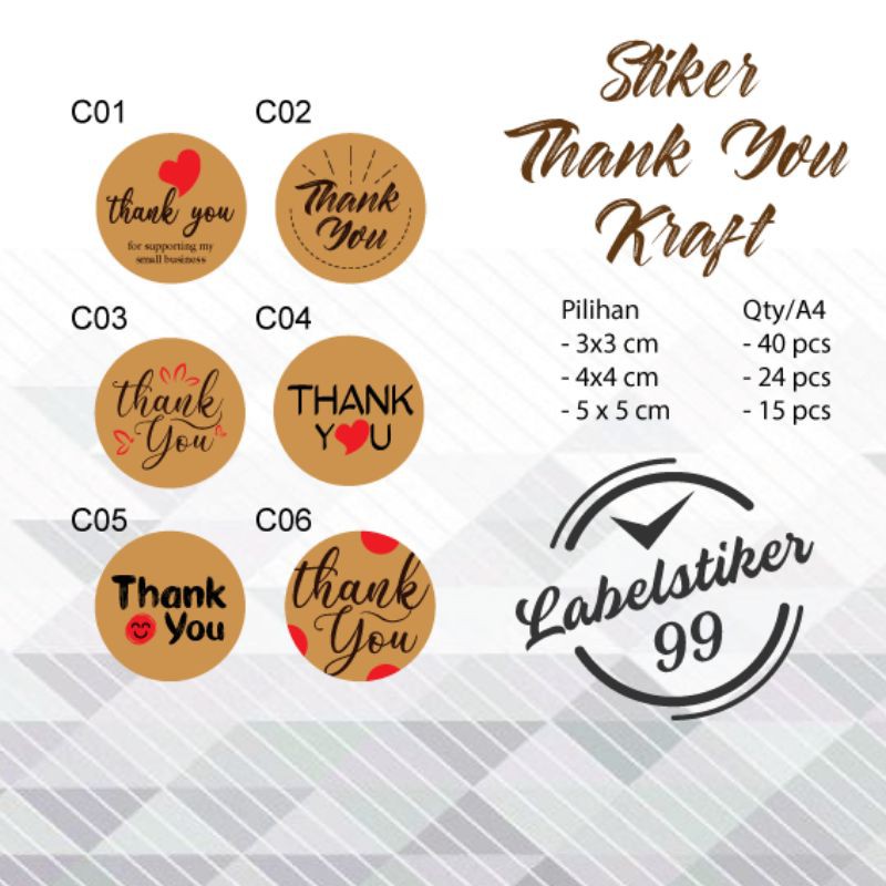 

Stiker label Kraft