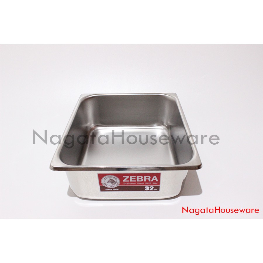 Nampan Sayur Stainless / Food Pan Stenlis / Food Pan Zebra / FoodPan Tebal / Food Pan D 32cm Halfsiz