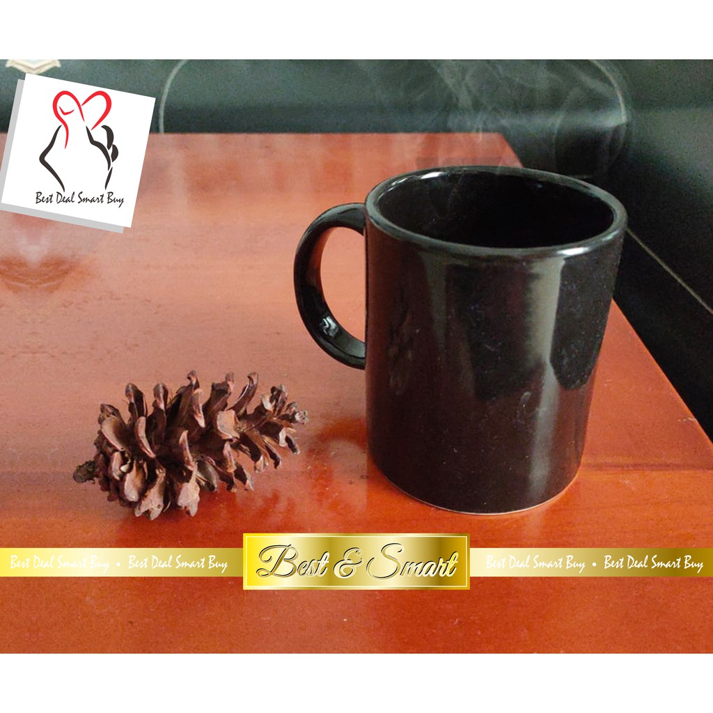 (3 pcs) Mug Hitam Keramik Uncoating Porselen Mug Kopi Teh 8cm