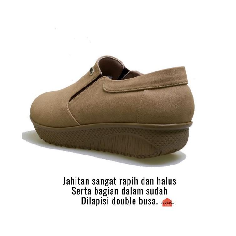 "Lbn31au22p" sepatu kasual wanita slip on Wedges Kantoran - Sepatu Wanita Footwear AQILA Ori
