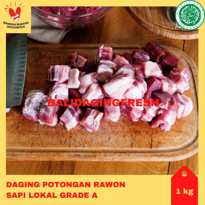 

Daging Rawon 1 kg / Daging Sop / Tetelan Sapi Lokal Potongan