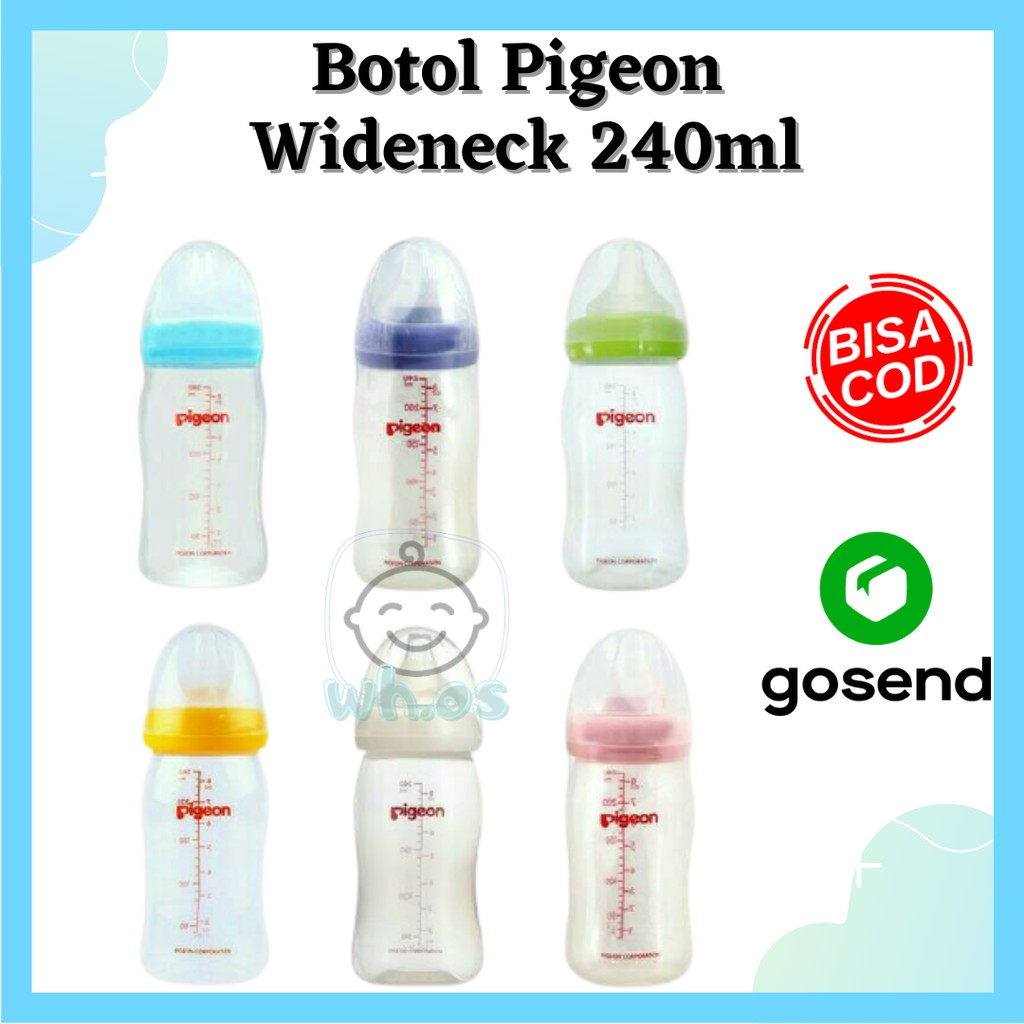 Botol Susu Pigeon Wideneck 240ml Original Nipple Peristaltic Plus