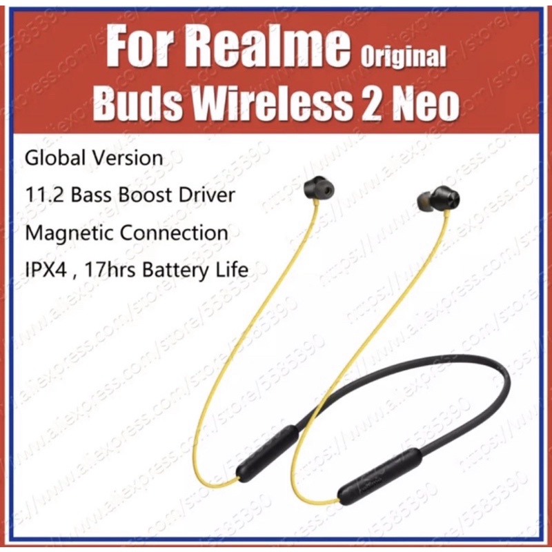 EARPHONE - HEADSET - HANDSFREE BLUETOOTH REALME BUDS BL-R2 LEVEL U SPORT SUPER BASS