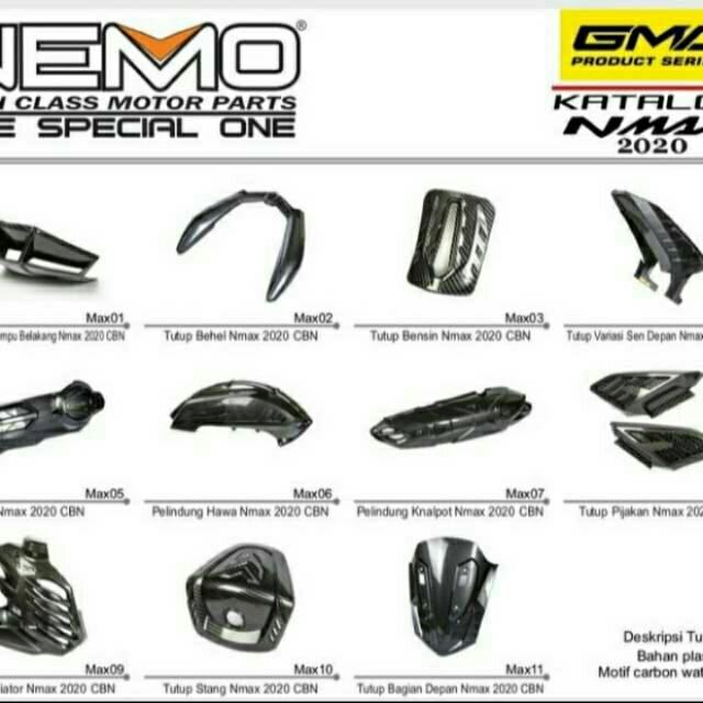 VARIASI NMAX 2020/PAKET FULL NEMO/MHR NMAX 2020 11 ITEM PROMO PNP.