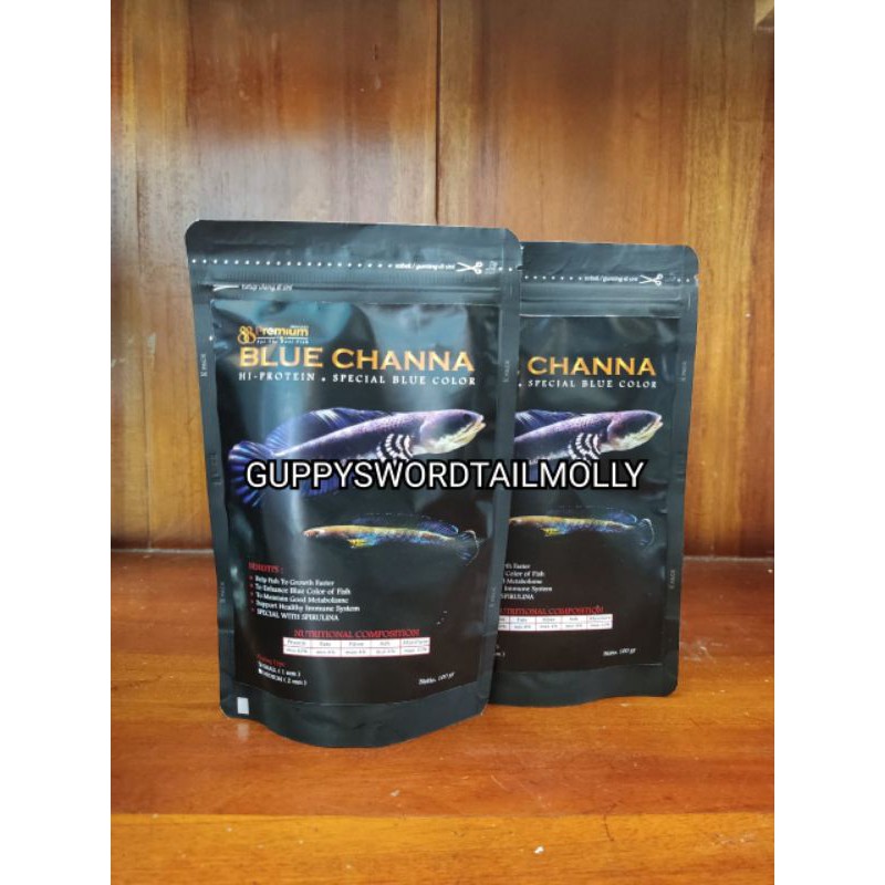 Pelet Pakan Premium 100g Blue Channa 2mm ok