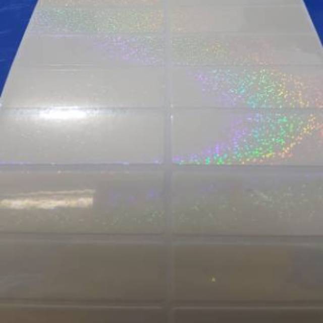 

Label nama stiker waterproof Polos Snowy Glitter