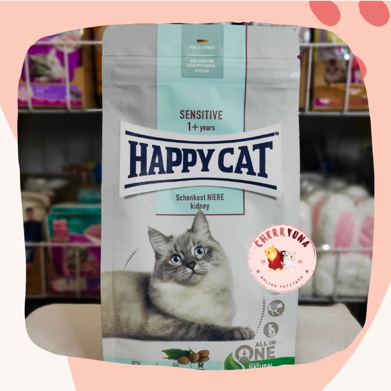 Makanan kucing Happy Cat Sensitive Kidney untuk kucing dewasa di atas umur 1 tahun 300Gr