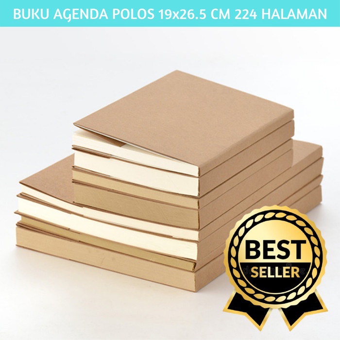

[RESTOCK] BUKU AGENDA POLOS UK 19 X 26.5 CM 224 HALAMAN BULLET JOURNAL DIARY - COKLAT 100G