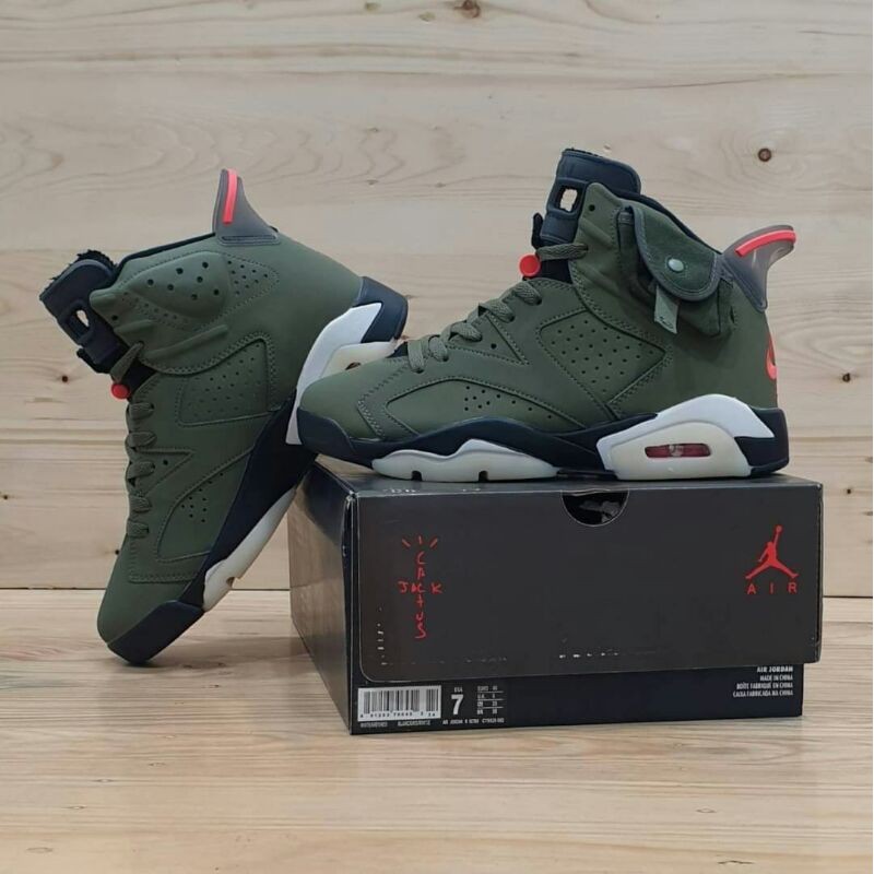 Nike Air Jordan 6 X Travis Scott Medium Olive