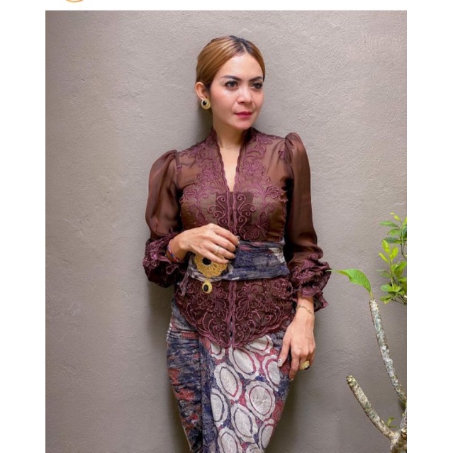 KEBAYA JADI KEBAYA BORDIR WARNA COKLAT COFEE