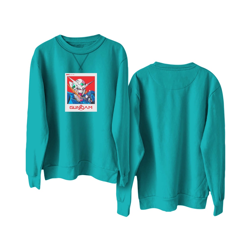 Sweater Crewneck BRIGO TGundam Sablon DTF Fleece Cotton II BRIGO Basic Sweatshirt  Gundam II Cotton M-XXL (Pria &amp; Wanita) Free stiker&amp;Gantungan Kunci