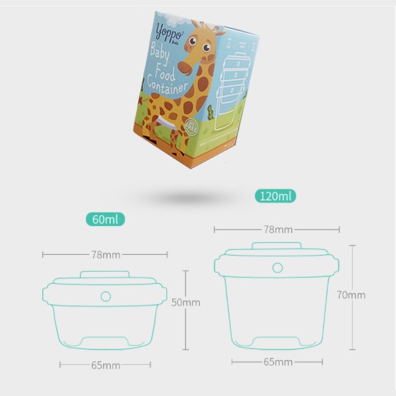 Yoppo Baby Food Container / Wadah Kaldu Mpasi / Wadah Mpasi