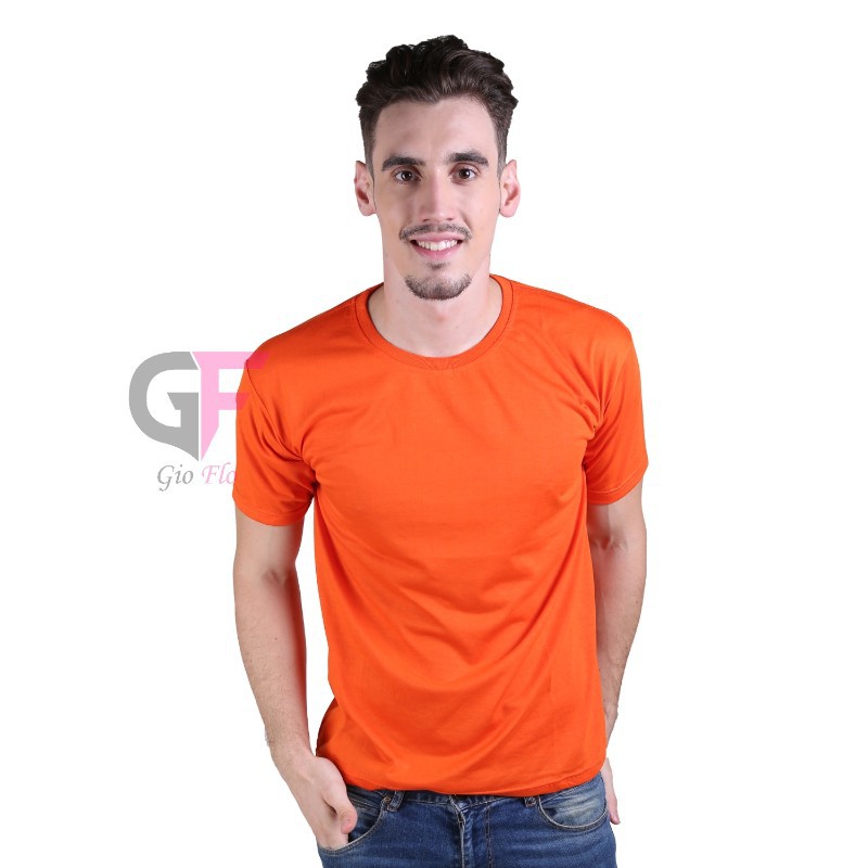 GIOFLO Kaos Polos Pendek Cowok Orange / PLS 124