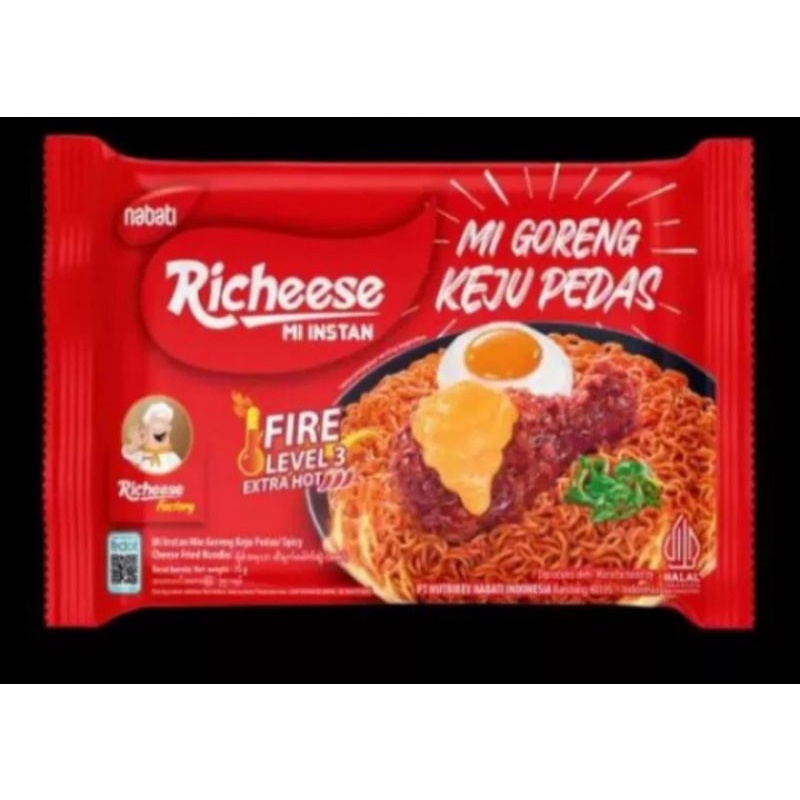 

mie goreng richeese keju pedas level 3