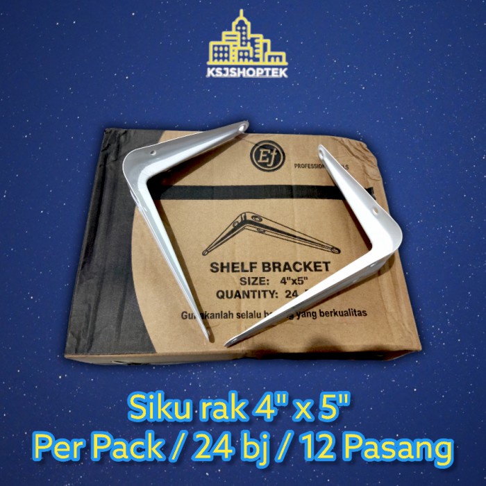 Siku Rak Putih 4 x 5 Inch Per Dus ( 24 Bj ) / 12 Pasang