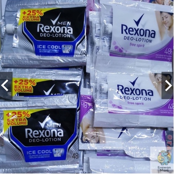 REXONA SACHET / REXONA SASET / REXONA DEO LOTION SACHET FREE SPIRIT MEN ICE COOL 9ML / TAHAN 48 JAM