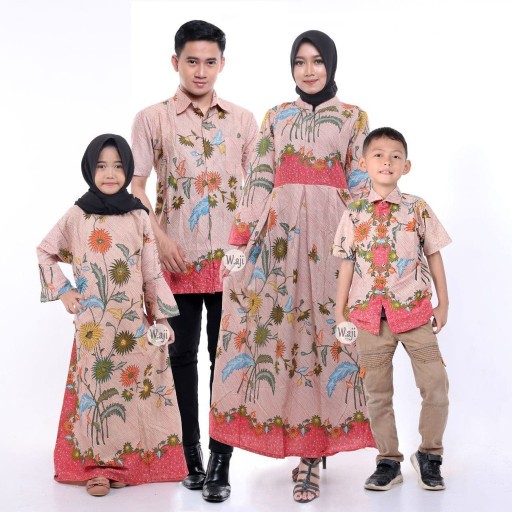 Batik Couple Keluarga Maura Couple Sania Ruffle Ori Ndoro Jowi Dnt Termurah