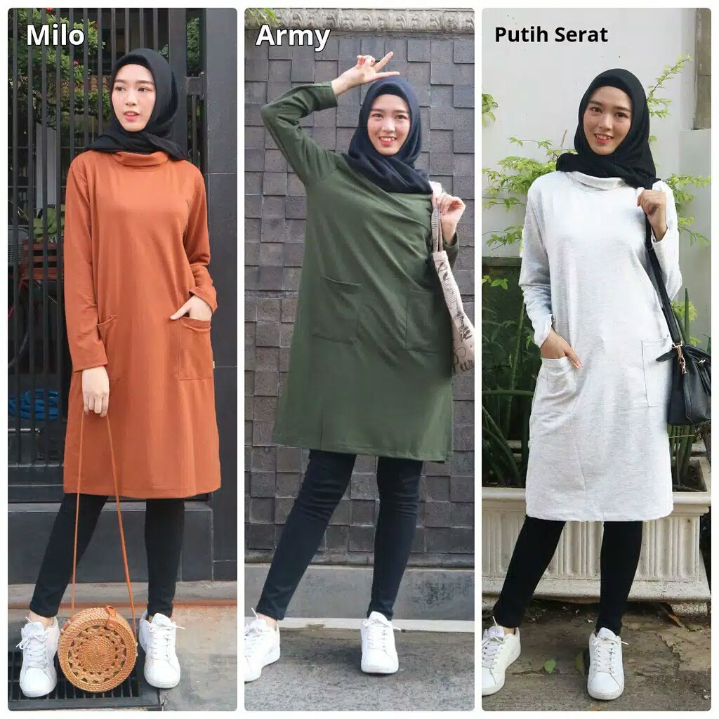 Chamele Tunik turtelnick  - Kaos Tunik babyterry PREMIUM TEBAL 2260 OB / 2264 TN