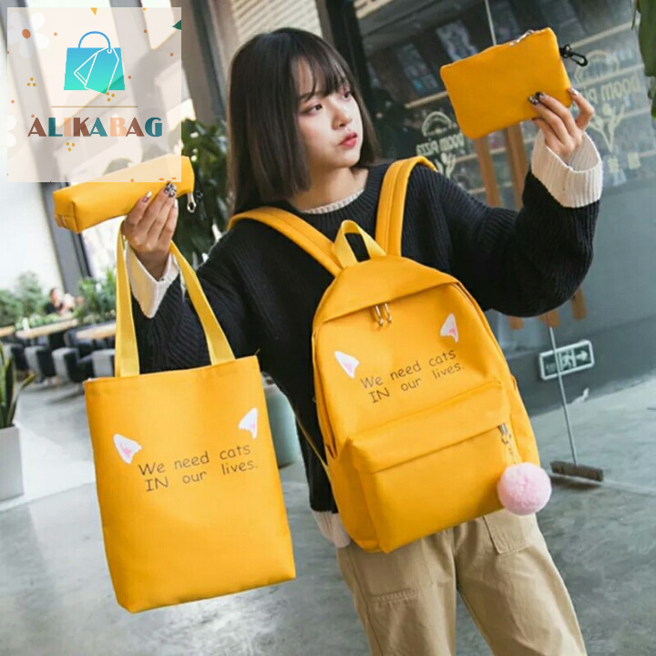 ALIKA BAG - Tas Ransel Sekolah Anak Perempuan OurCat Backpack School