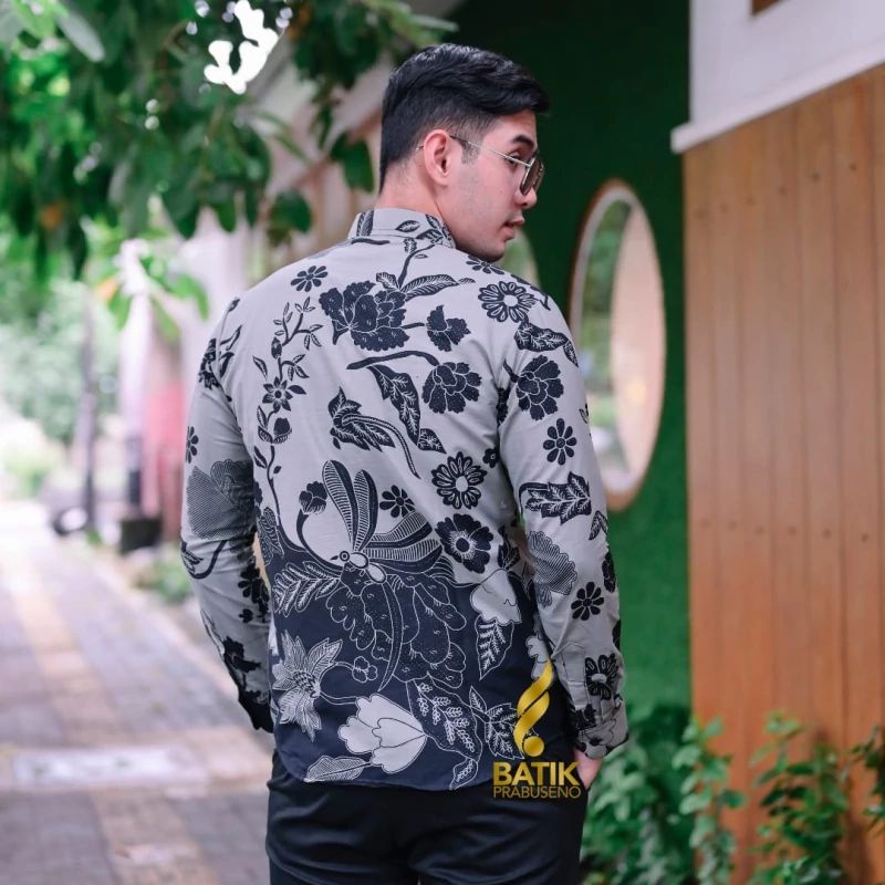 Kemeja Batik Pria Lengan Panjang SLIMFIT Lapis Furing Katun Halus Sragenan