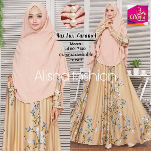 GAMIS KHIMAR SYARI MAXMARA LUX BUSUI SUPER MAYUNG MAXY DRESS MUSLIM MOTIF CANTIK MODIS