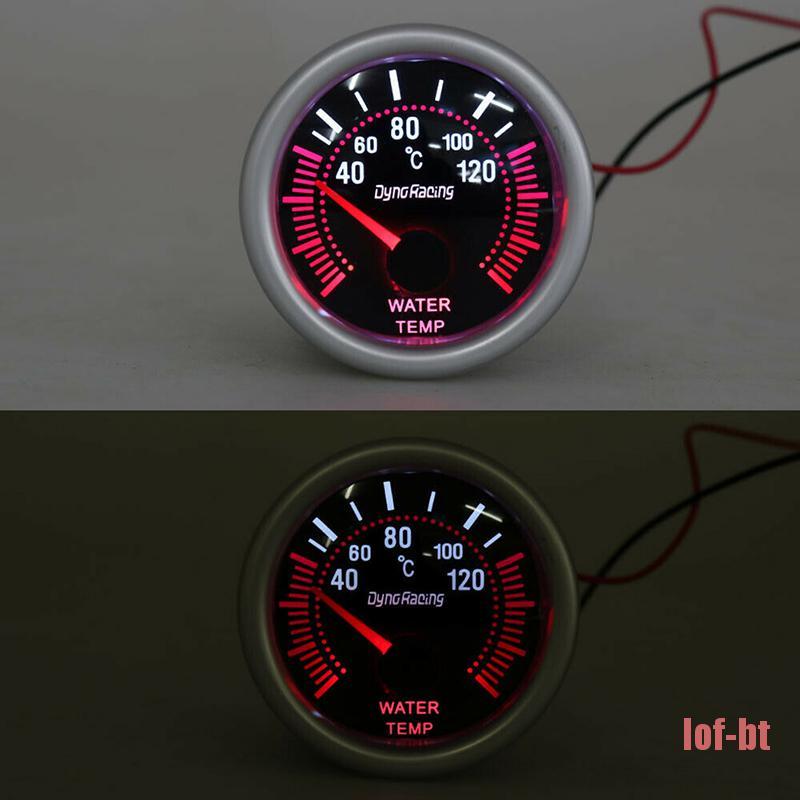 [lof-auto] 52mm White LED Water Temperature Temp Gauge Meter with Sensor Smoke Face Tint