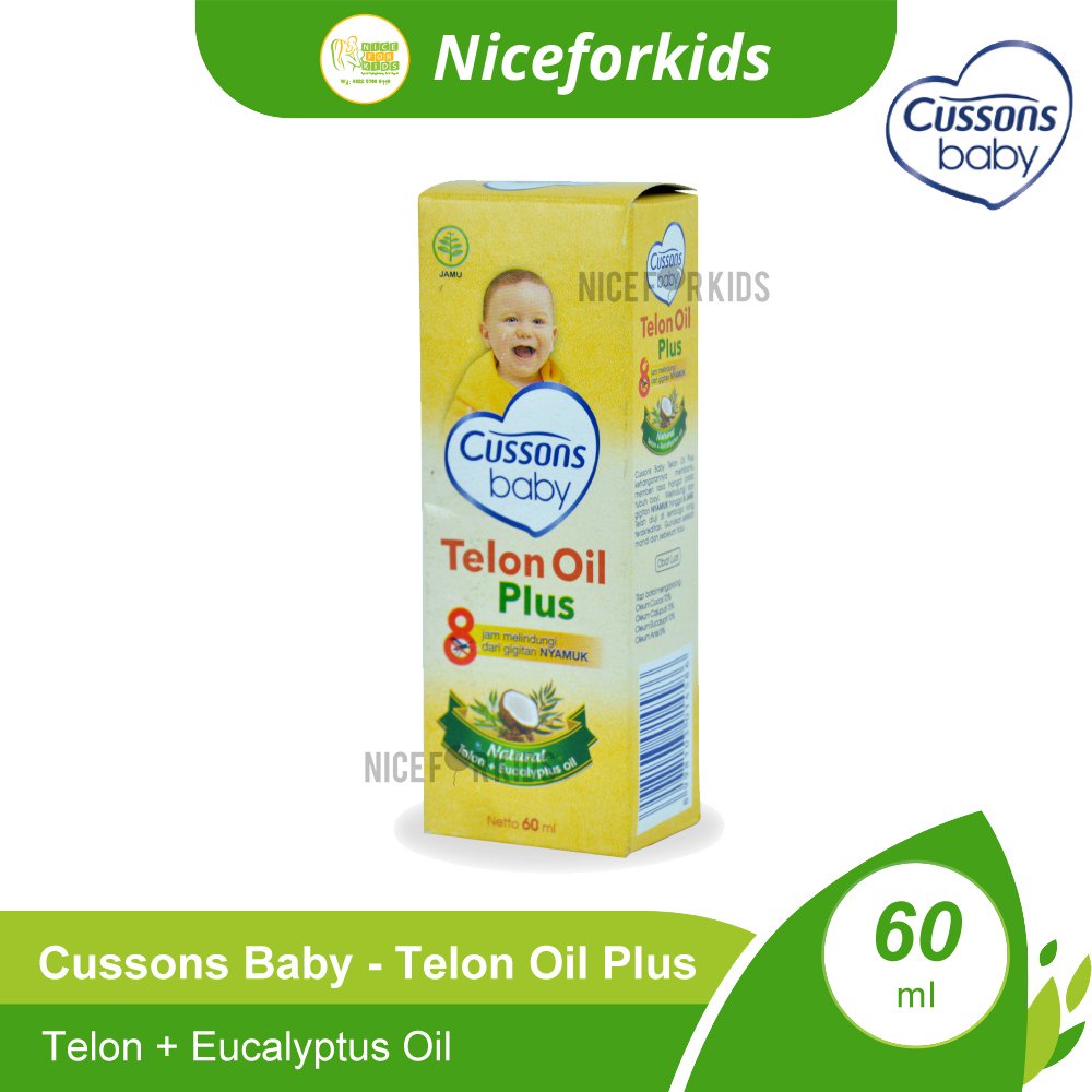 Cussons Baby Telon Oil 60ml / Telon Oil Plus 60ml / Minyak Telon Bayi