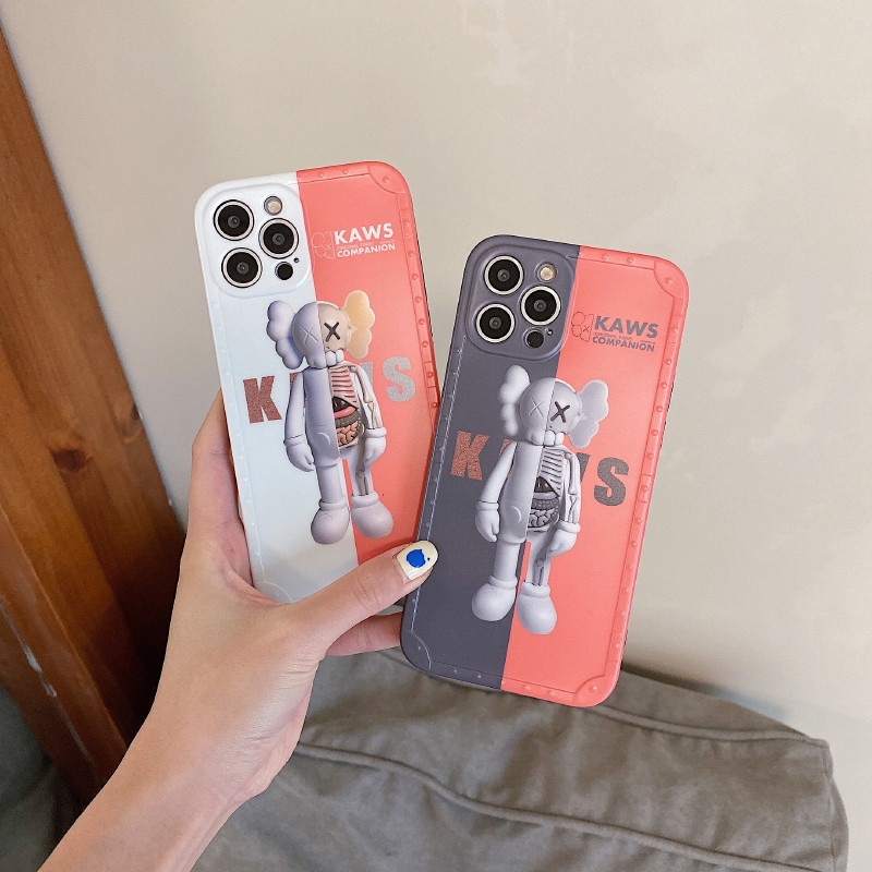 IPHONE Papan Warna Ganda Dalam Casing Ponsel Motif Beruang Cocok Dengan Iphone12 13 11 Pro Max X Xs Max Xr Djh7