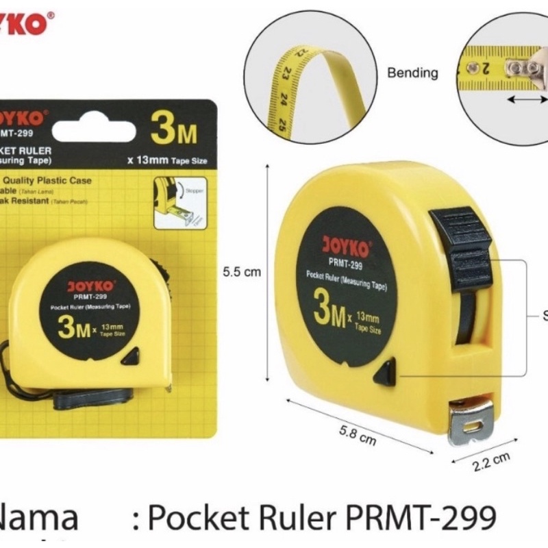 

Pocket Ruler Joyko 3M PRMT-299