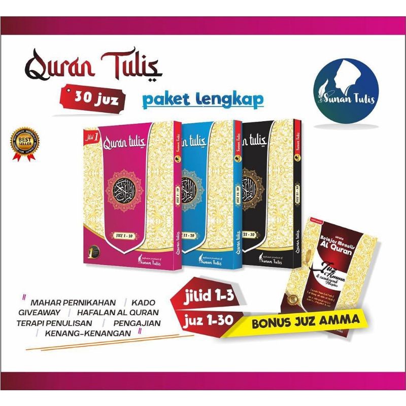 

Quran Tulis/Paket Lengkap/Juz 1 - 30/Bonus Metode Penulisan Buku Juz Amma