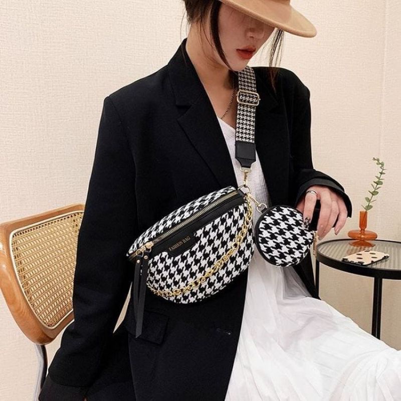 Tas Selempang Bahu Dan Pinggang Wanita Import China Terbaru J12703  BQJ3405