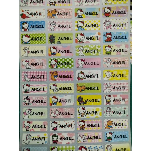 

Sticker Label Nama Waterproof Hello Kitty Mix Marie Cat White