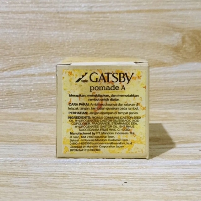 Gatsby Pomade 30Gr | Minyak Rambut Pomade Warna Kuning | Gatsby Pomade 30gr