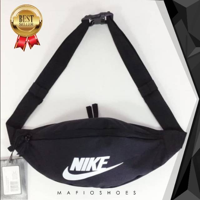 TAS NIKE HERITAGE HIP PACK BLACK/TAS NIKE/TAS PINGGANG/TAS SELEMPANG/TAS COWOK/TAS CEWEK