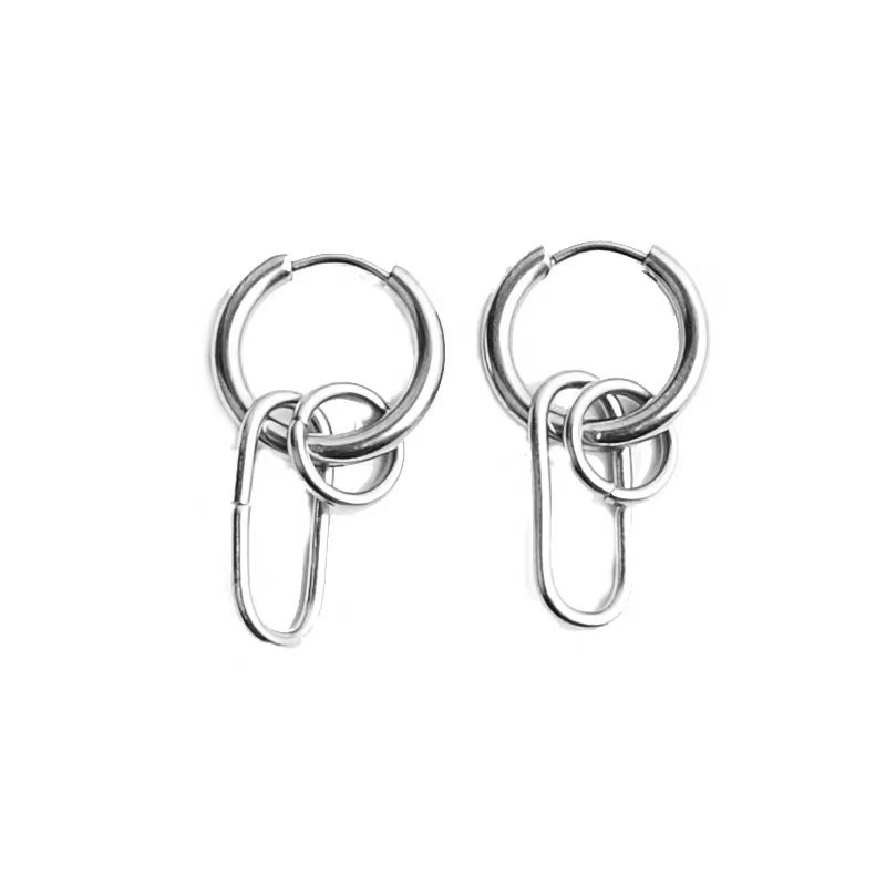 Anting Tusuk Gantung Desain Lingkaran Gaya Koreahip Hoppelajar Kreatif Untuk Wanita