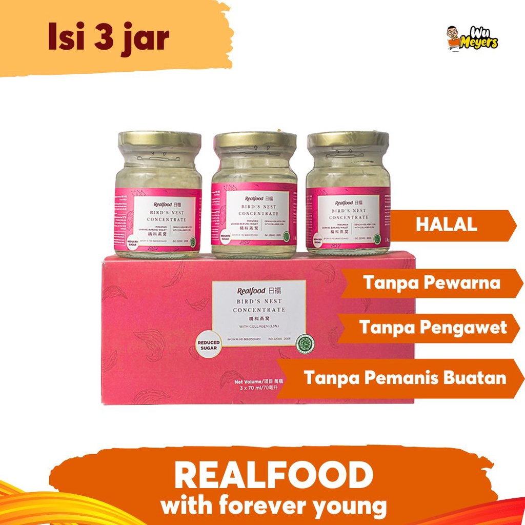

Minuman Sarang Burung Walet - Realfood Forever Young Isi 3 jar