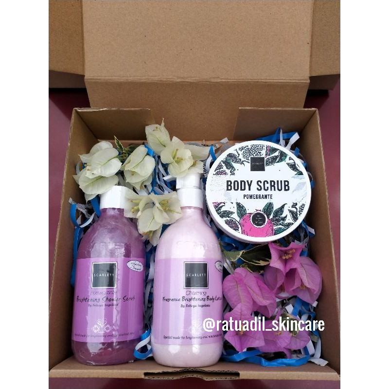 Scarlett whitening Paket hemat 3item / scarlett whitening / SCARLETT LAMPUNG