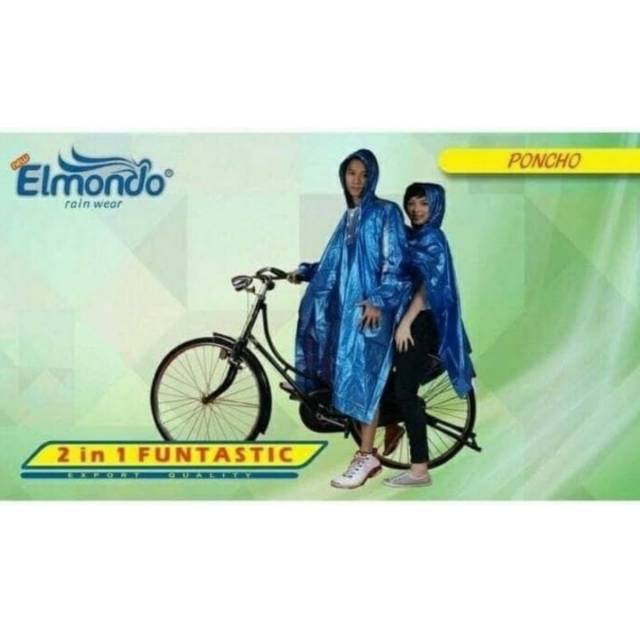 Jas Hujan Ponco Lengan 708 Poncho 2 Kepala 2in1 Funtastic Elmondo