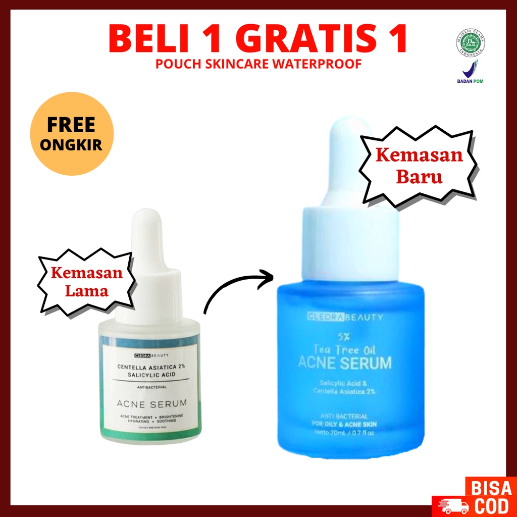 [ FREE ONGKIR ] CLEORA BEAUTY ACNE SERUM -  CENTELLA ASIATICA 2% SALICYLIC ACID ANTIBACTERIAL 20mL