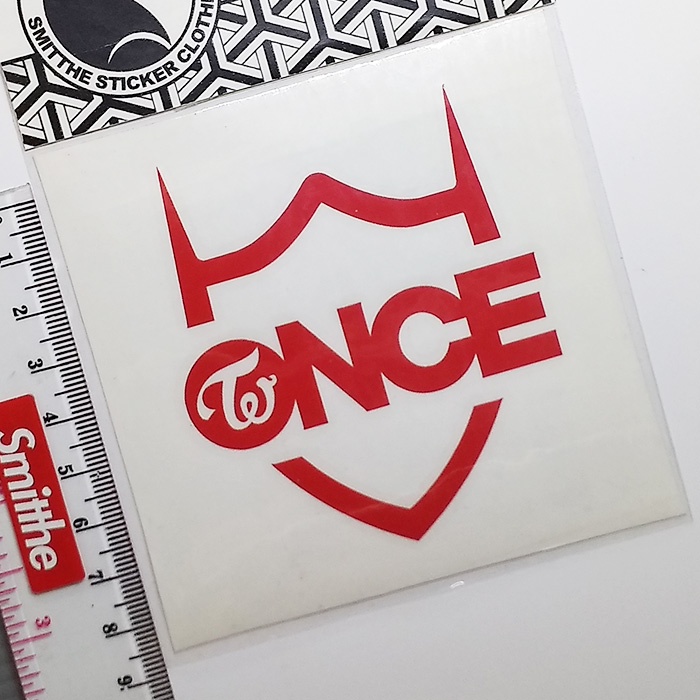 Stiker Once Twice shield Logo Cutting Sticker Decal Waterproof