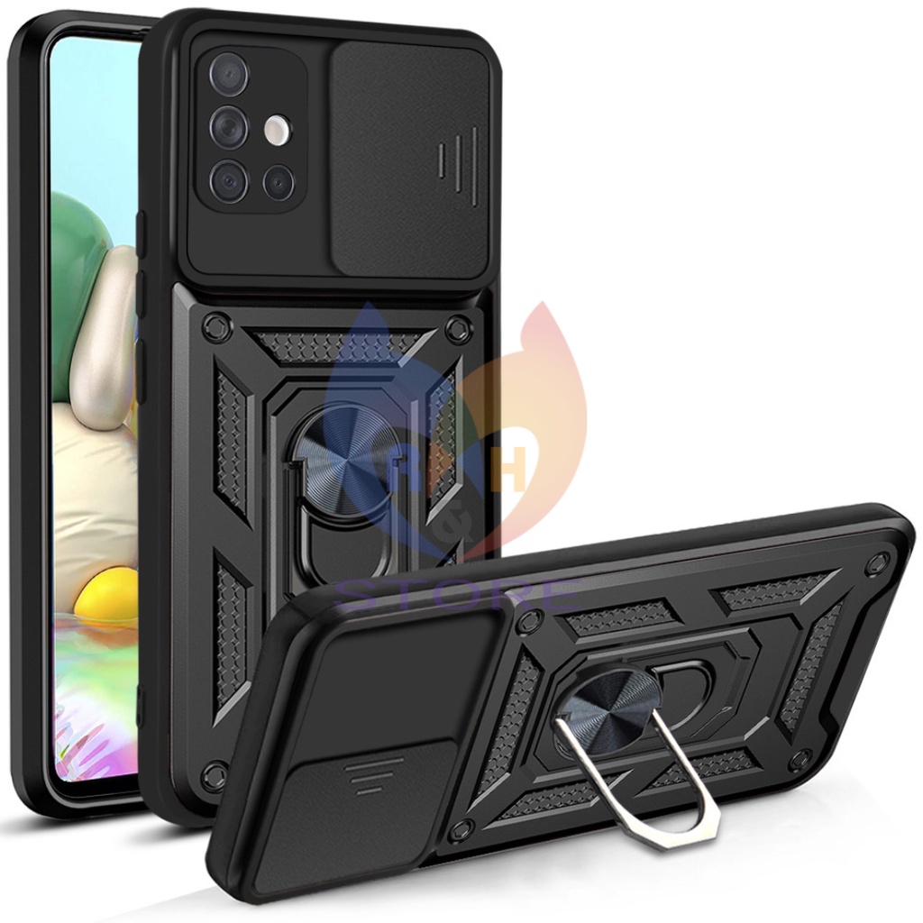 Case Samsung Galaxy A31 A51 A71 Military Premium Grade Ring Bumpers Armor Rugged Shockproof Kick Sta