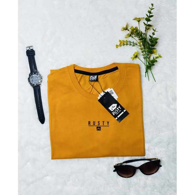 Rusty/kaos cowok motif simple terbaru/t-shirt laki-laki distro original premium