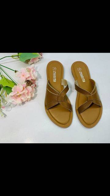 sandal kulit papirut garut/sandal kulit wanita/sandal kulit garut