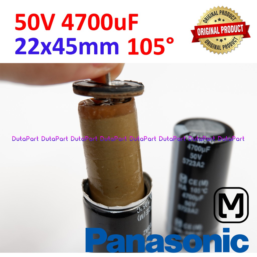 50V 4700uF ORIGINAL PANASONIC Kapasitor Capacitor Capasitor Elko Elco